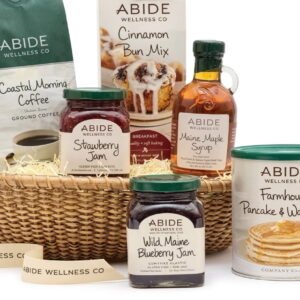 Abide Wellness Co Breakfast 6-Piece Gift Set with Reusable Basket